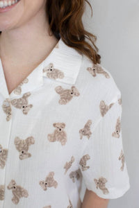 Things Between - Button-down Top And Shorts Set