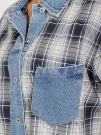 Surelymine - Denim Contrast Shacket