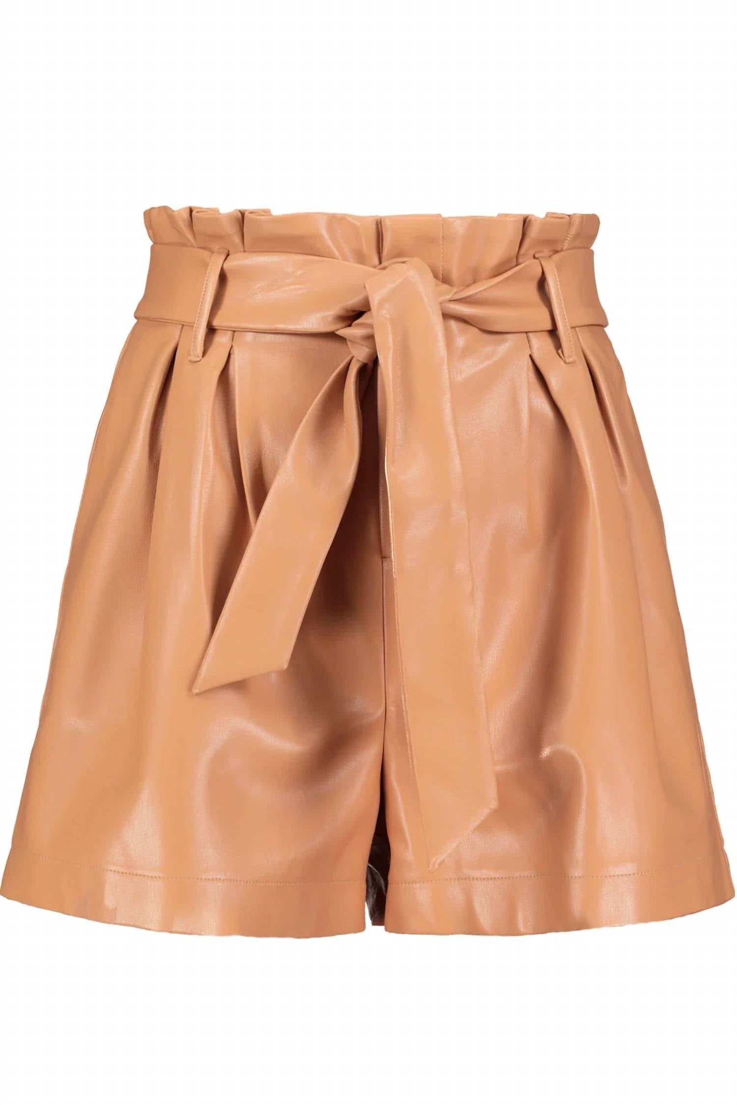 Bishop + Young - Women's Vegan Leather Tie Shorts