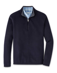 PETER MILLAR Men's Crown Flex Merino Quarter-zip Sweater in navy - men's sweater