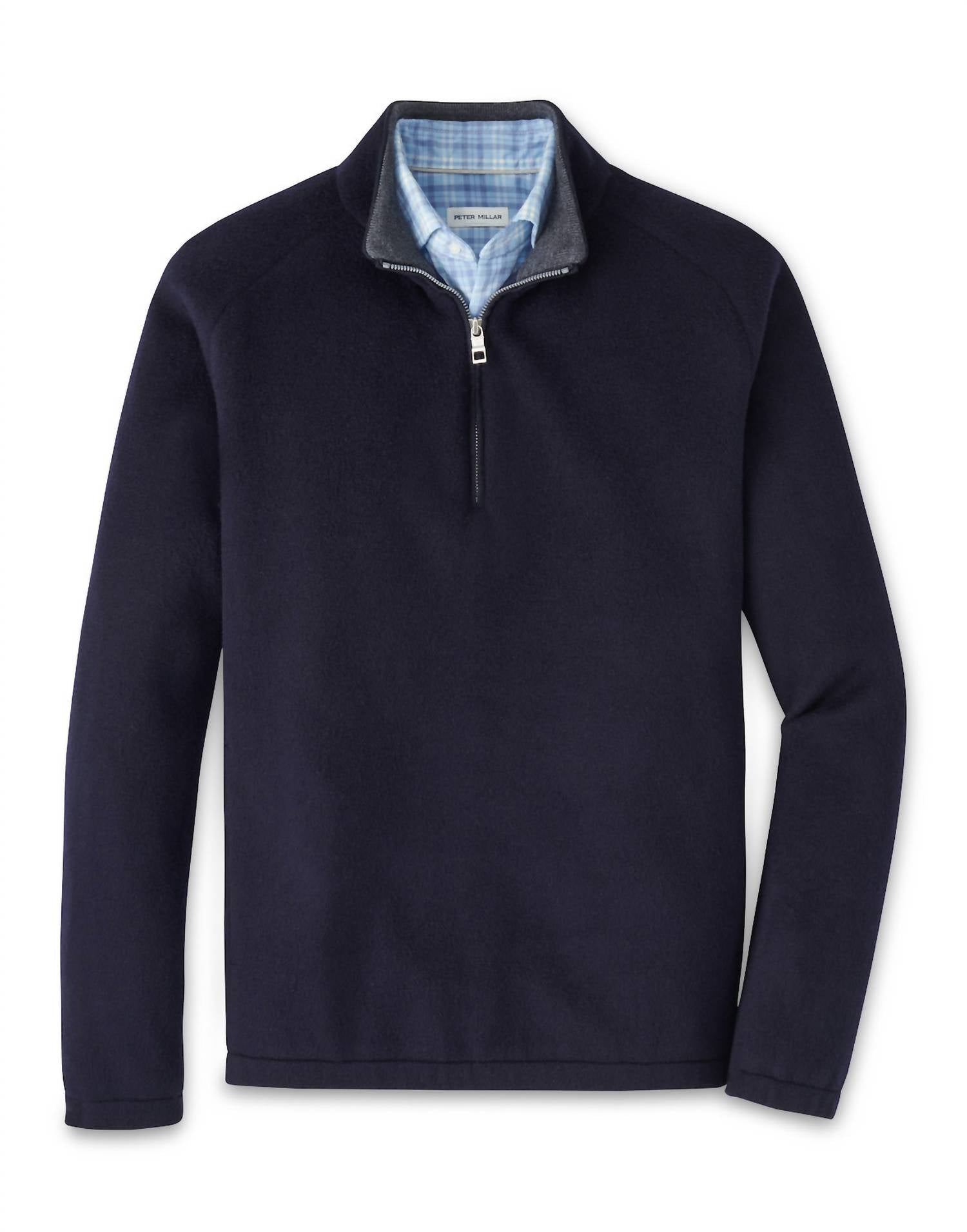PETER MILLAR Men's Crown Flex Merino Quarter-zip Sweater in navy - men's sweater