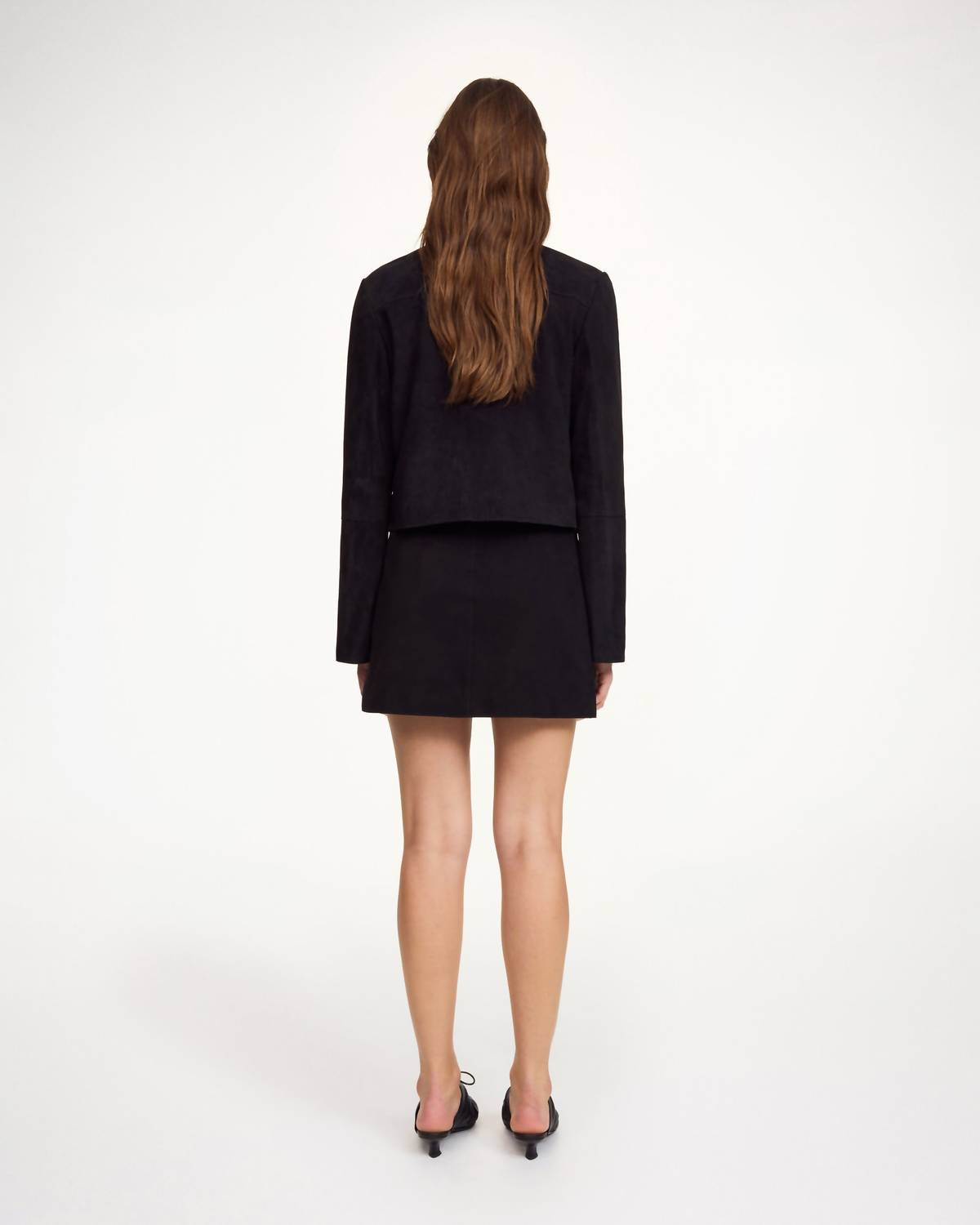 BY MALENE BIRGER Nola Suede Mini Skirt in black - women's skirt - alternate view