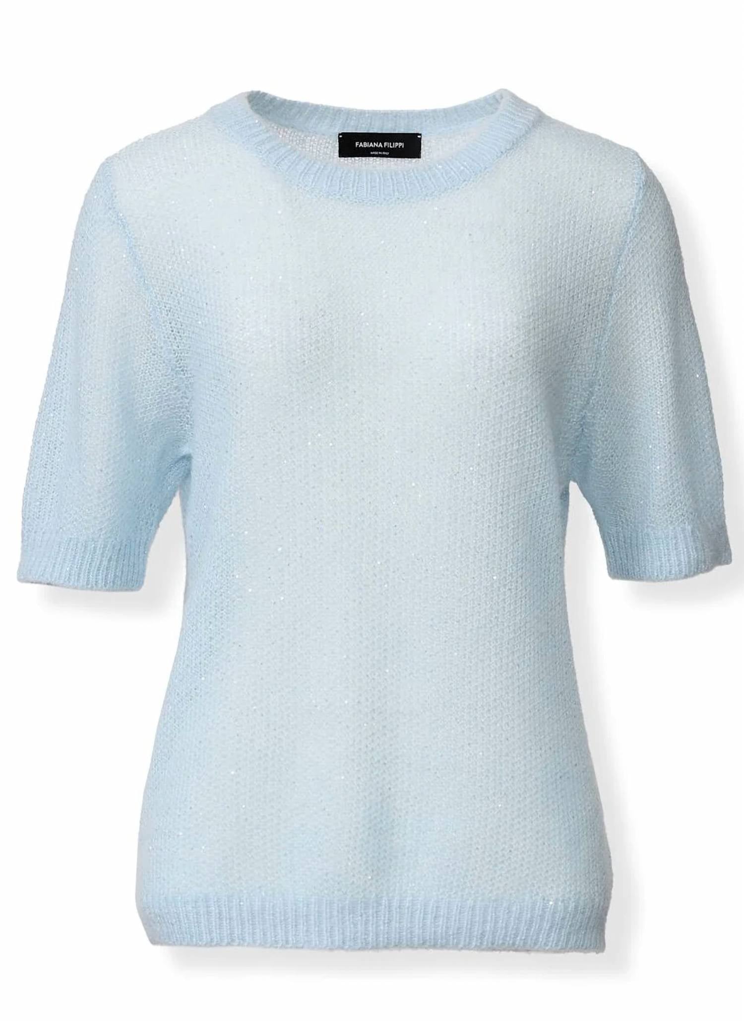 Fabiana Filippi - Short Sleeve Sweater With Sequins