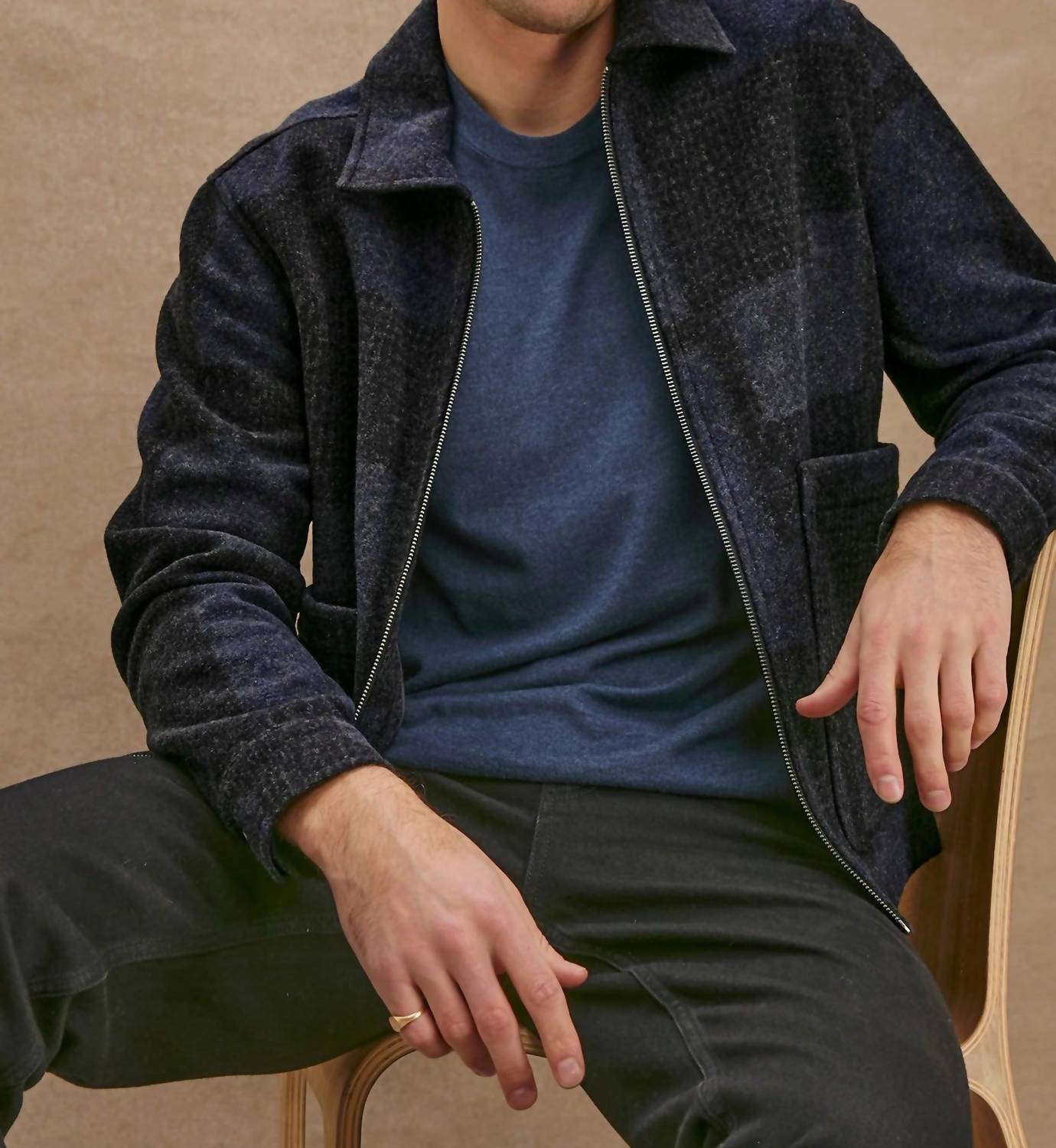 Rails Simon Jacket in black navy block - men's jacket - view 4