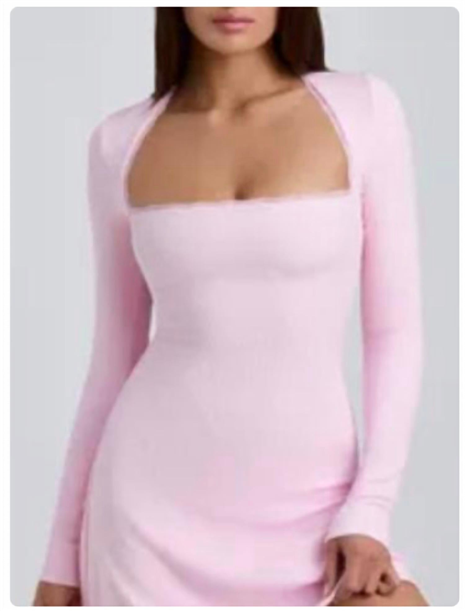Oh Polly - Lana Ribbed Modal Lace-trim Mini Dress