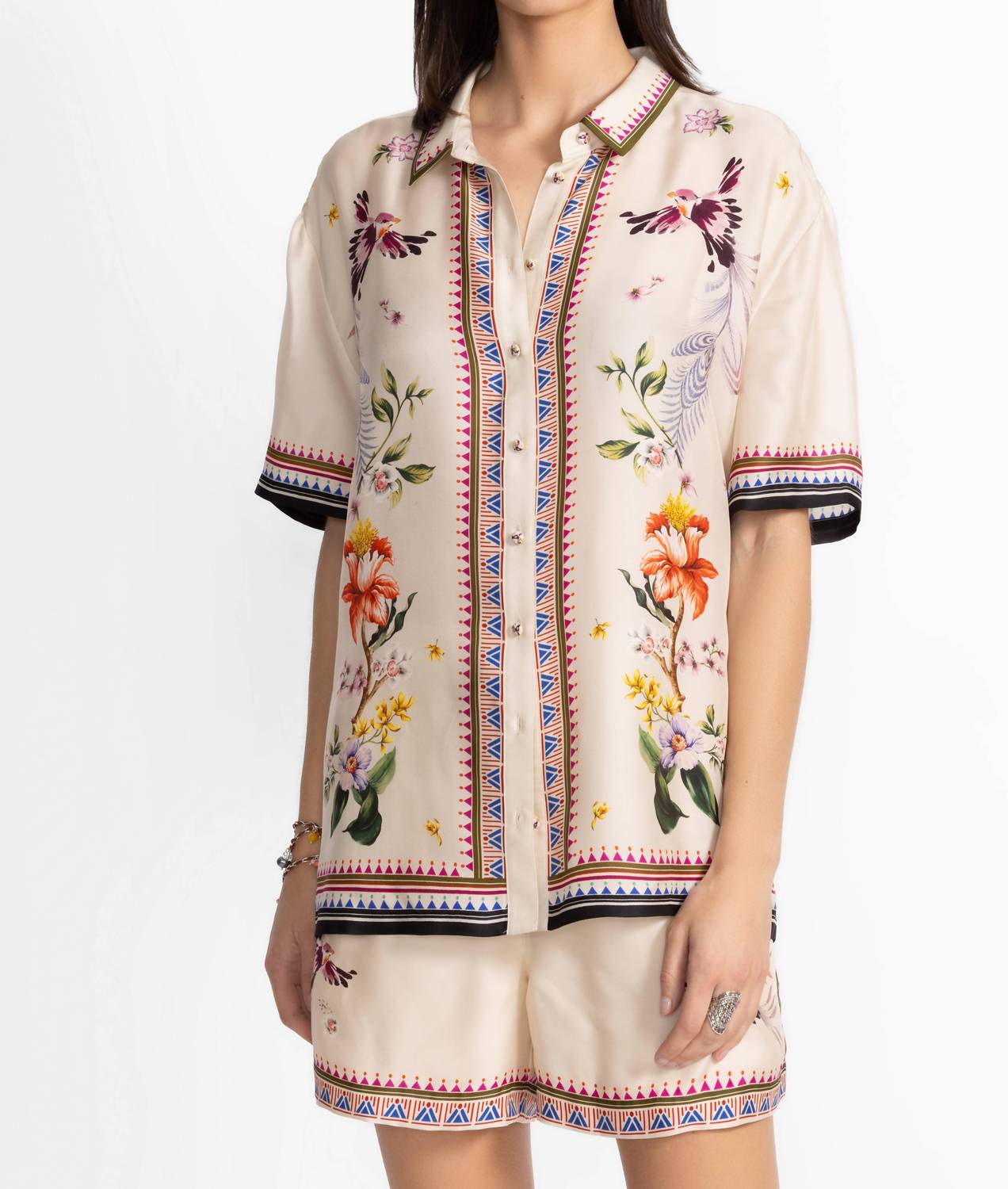 Johnny Was OPHELIA CAMP SHIRT in willa - women's blouse