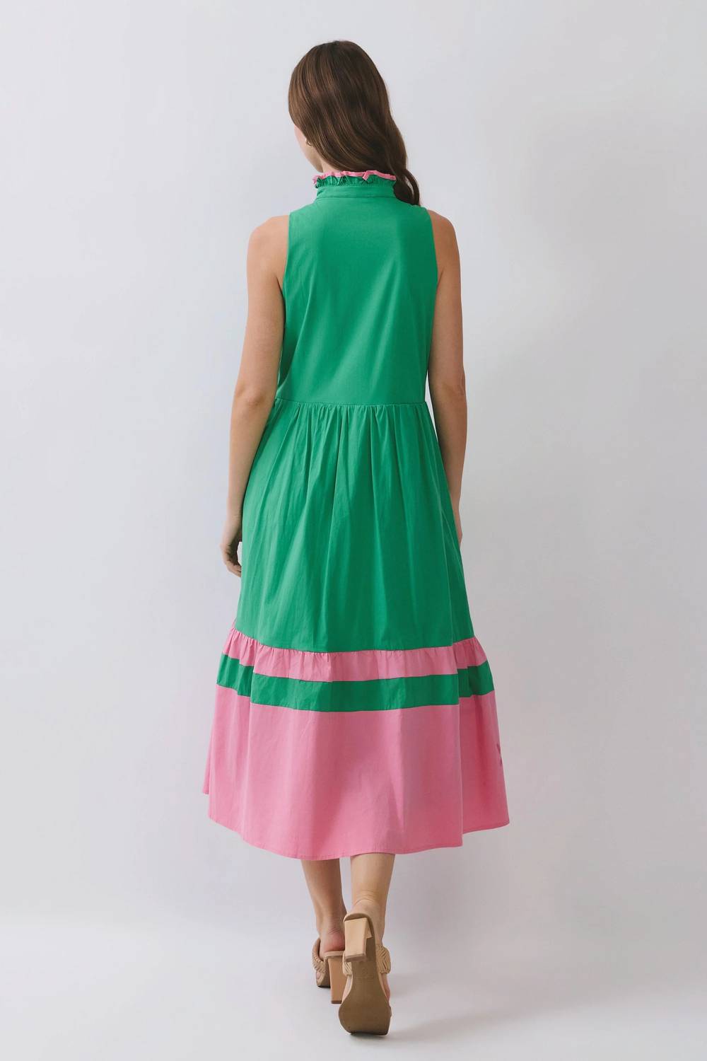 Tcec - Maryanne Color Block Midi Dress