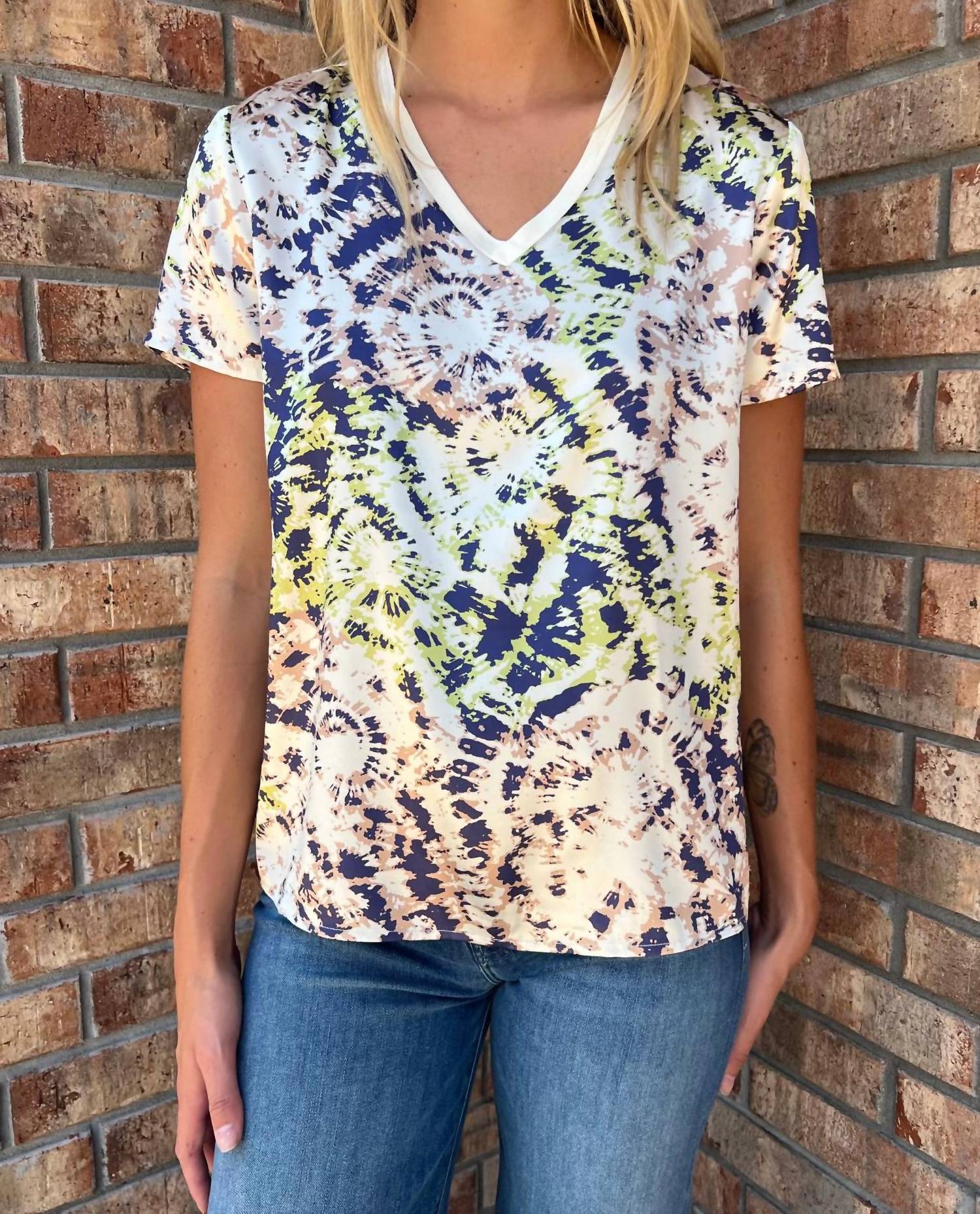 Velvet Heart - Billie Tie Dye Satin Shirt