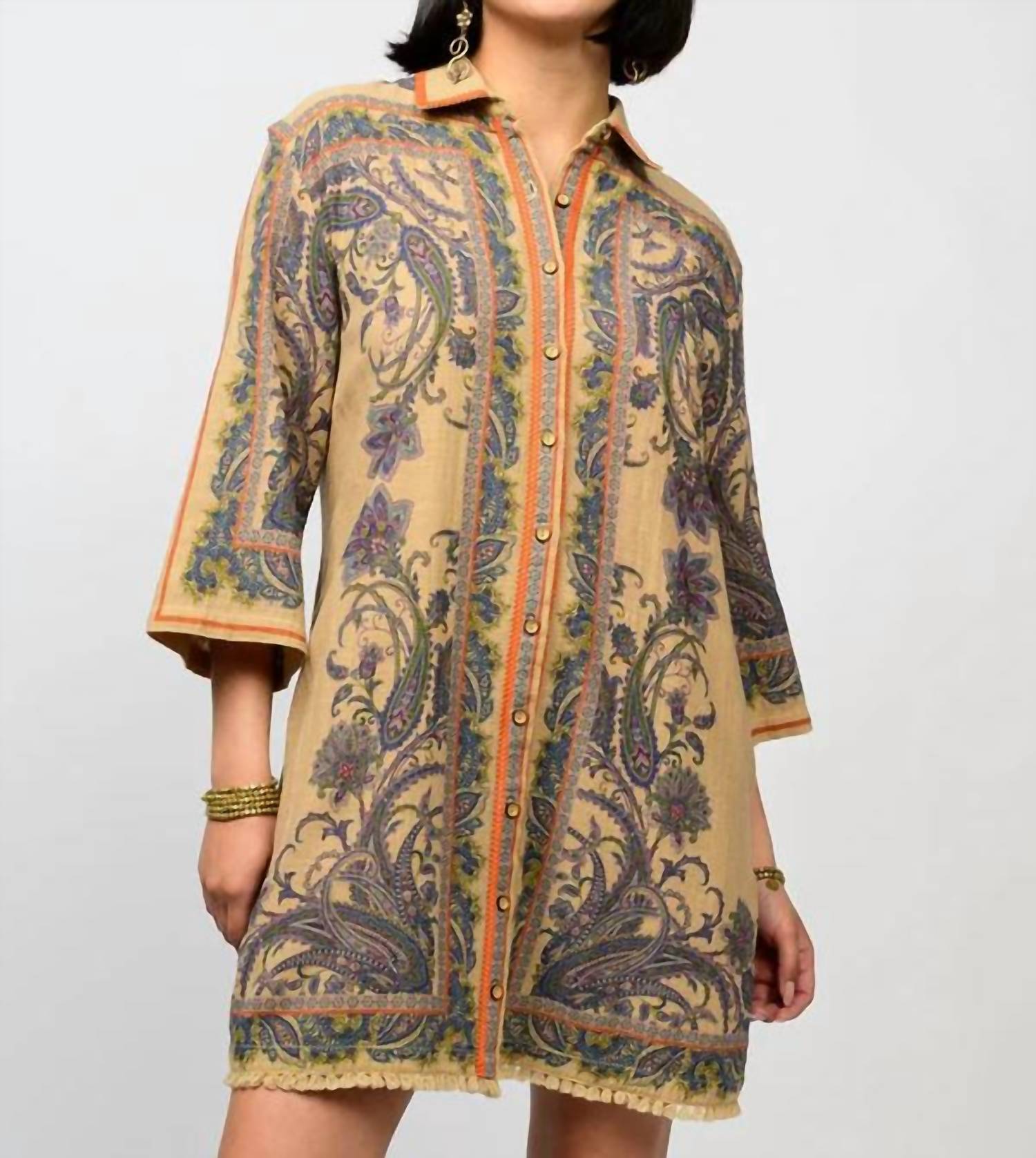 Ivy Jane - Paisley Border Shirtdress