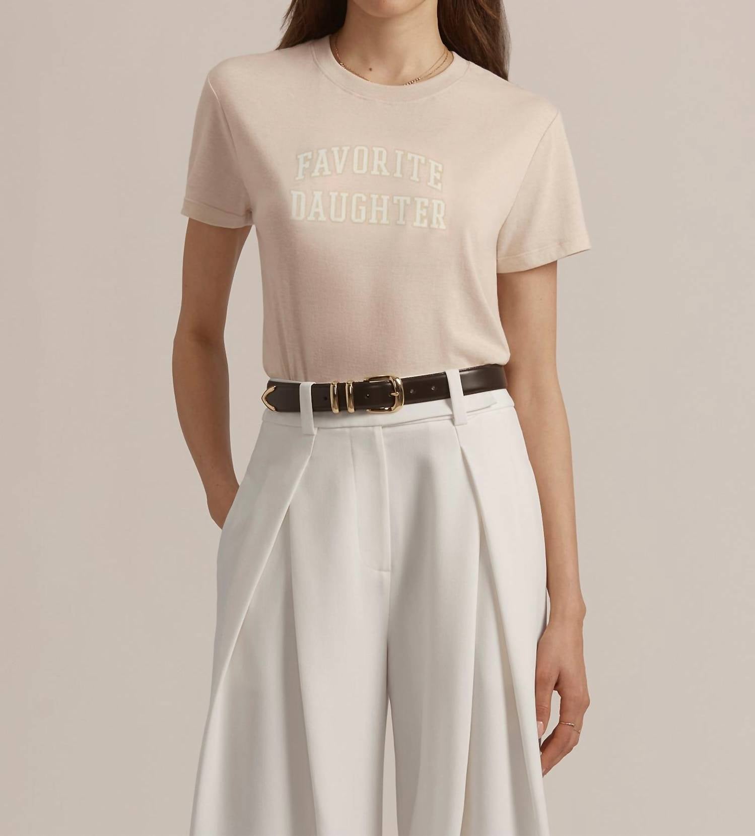 Favorite Daughter - Cropped Collegiate Tee