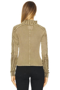 Free People Breezy Swift Top in fossil dune 1 - women's sweater - alternate view