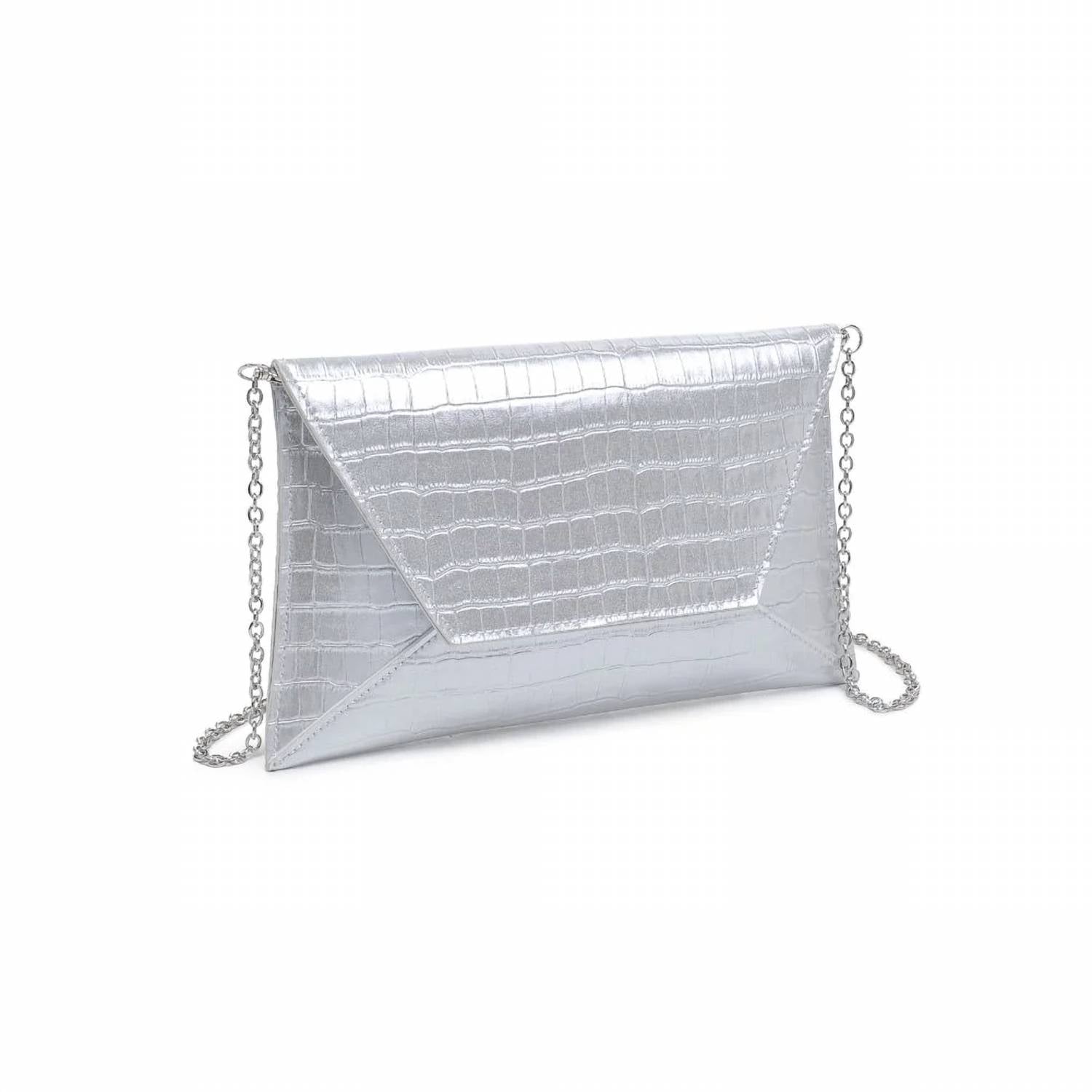 Urban Expressions - Women's Cora Croco Textured Envelope Bag