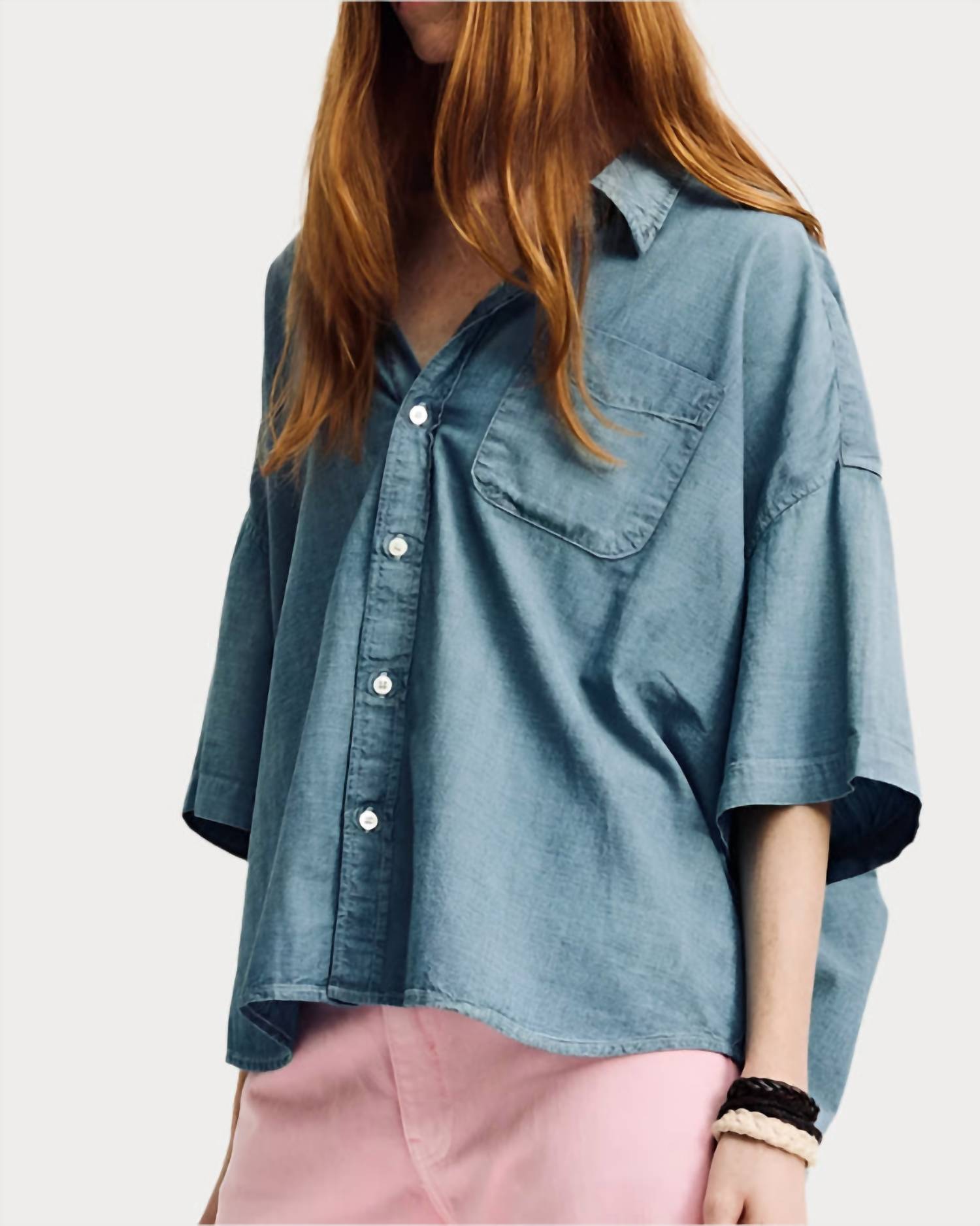 Denimist - Short Sleeve Button Down Shirt