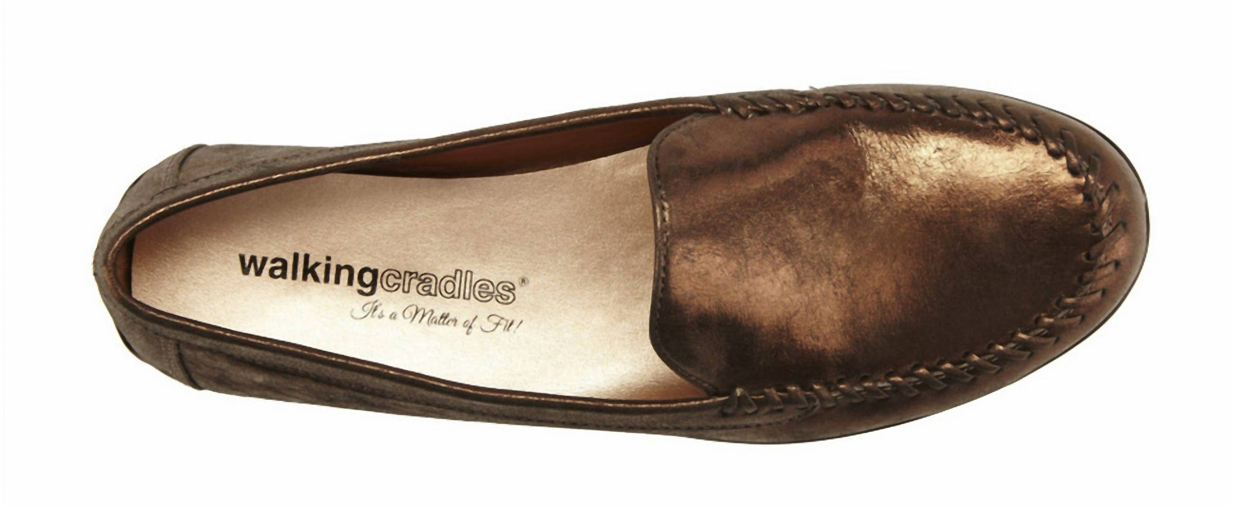 the walking cradle co. Women's Mercer Loafer in bronze - women's flats - alternate view