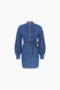 Zimmermann - Denim Applique Mini Dress