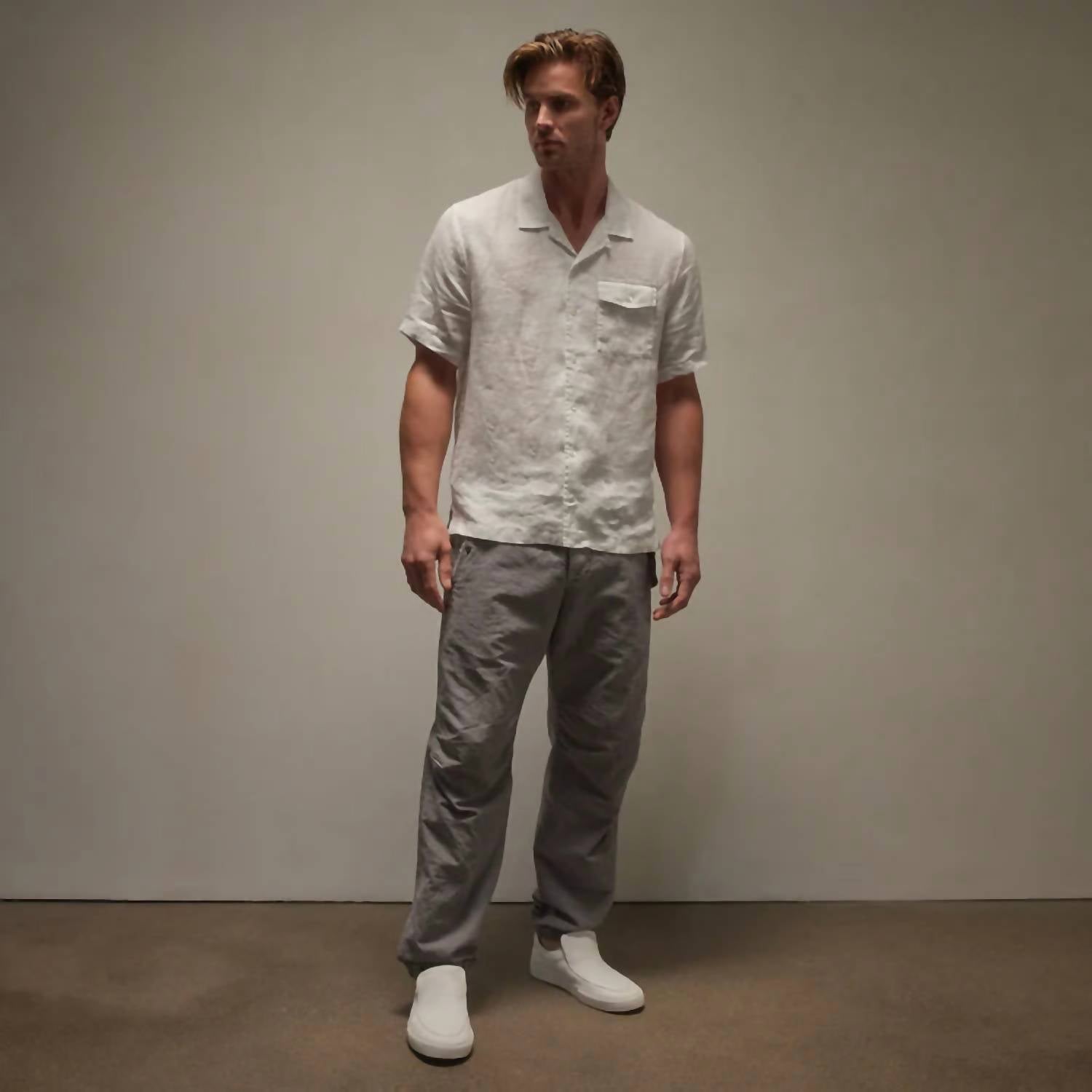 James Perse - Linen Short Sleeve Pocket Shirt