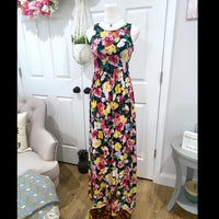 Beeson River - Garden Flower Floral Slit Maxi Dress