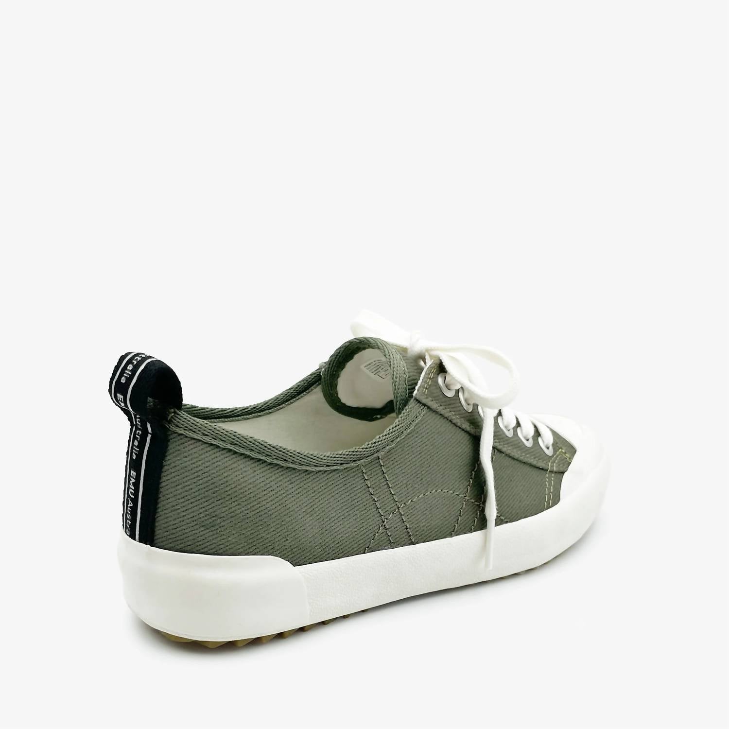 EMU Australia Women's Hosier Sneakers in dark olive - women's sneaker - detail view