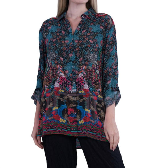 Shana Apparel - SANDEE PRINT CLASSIC BLOUSE