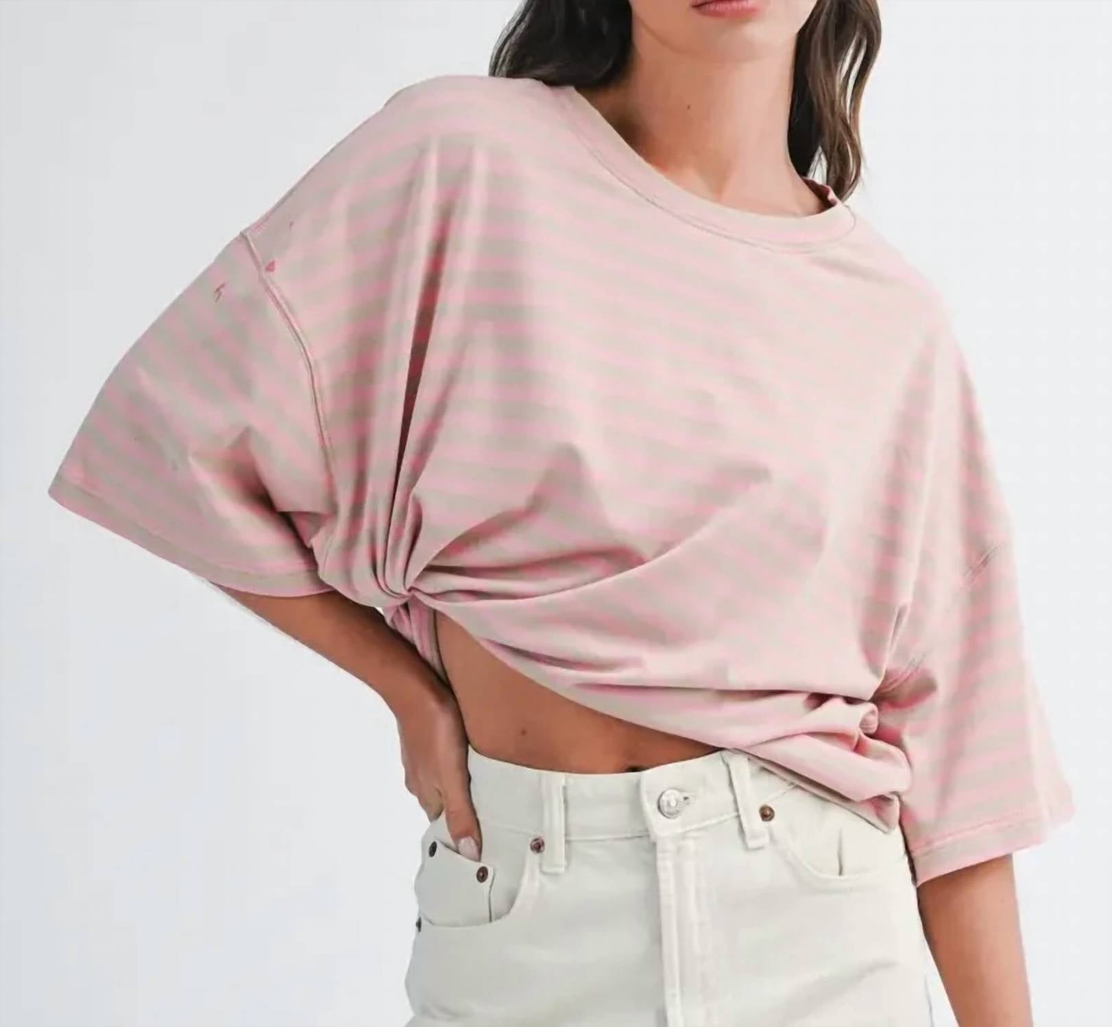 Aemi + Co - Maddie Oversized Striped Tee