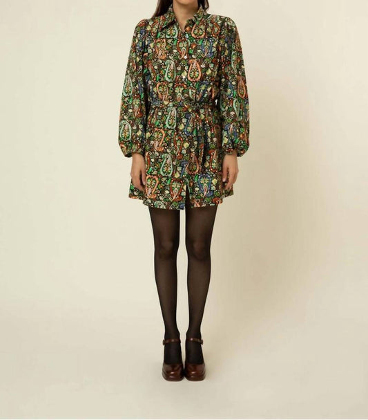 Frnch - Ludy Cotton Ribbed Cord Button Down Dress