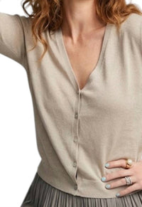 Elle Grey - Fine Gauge V-neck Cardigan