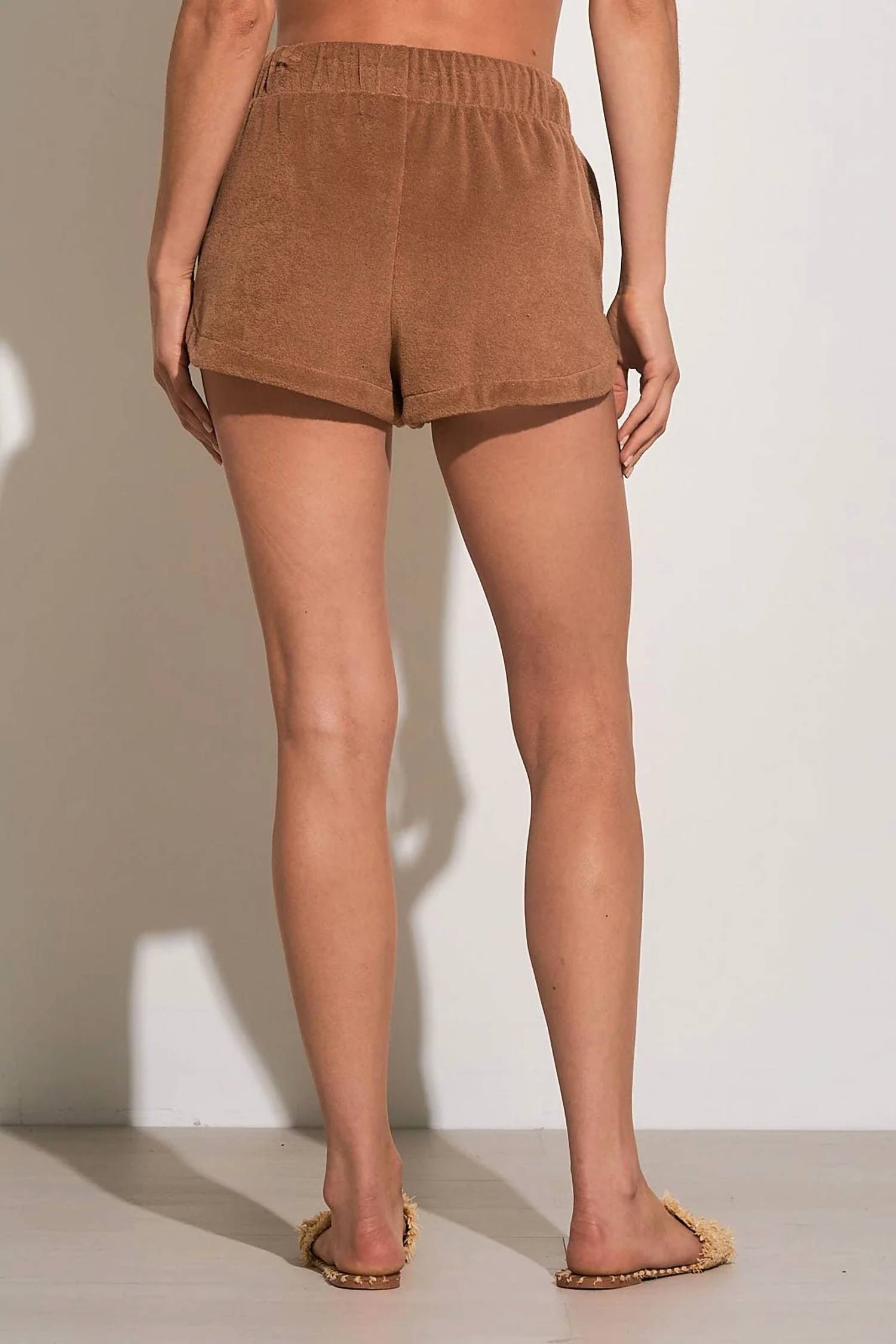Elan - Terri High Waist Elastic Shorts