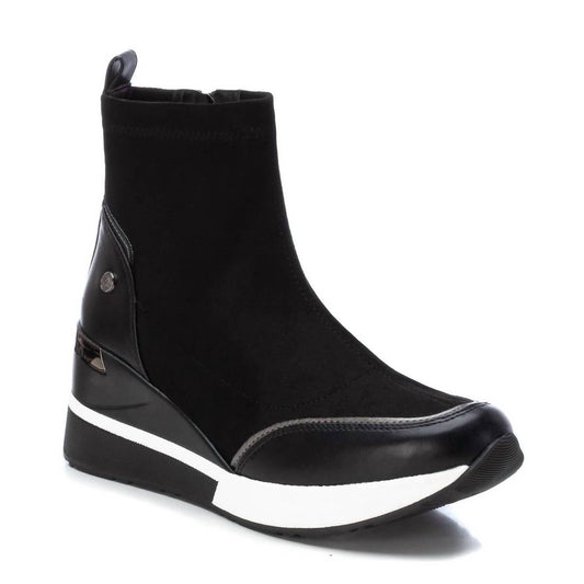 Xti - Women's Suede Wedge Booties