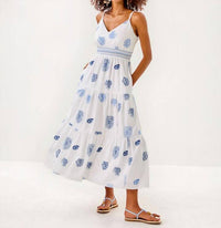 Lilly Pulitzer - ZANNA EMBROIDERED COTTON MIDI DRESS