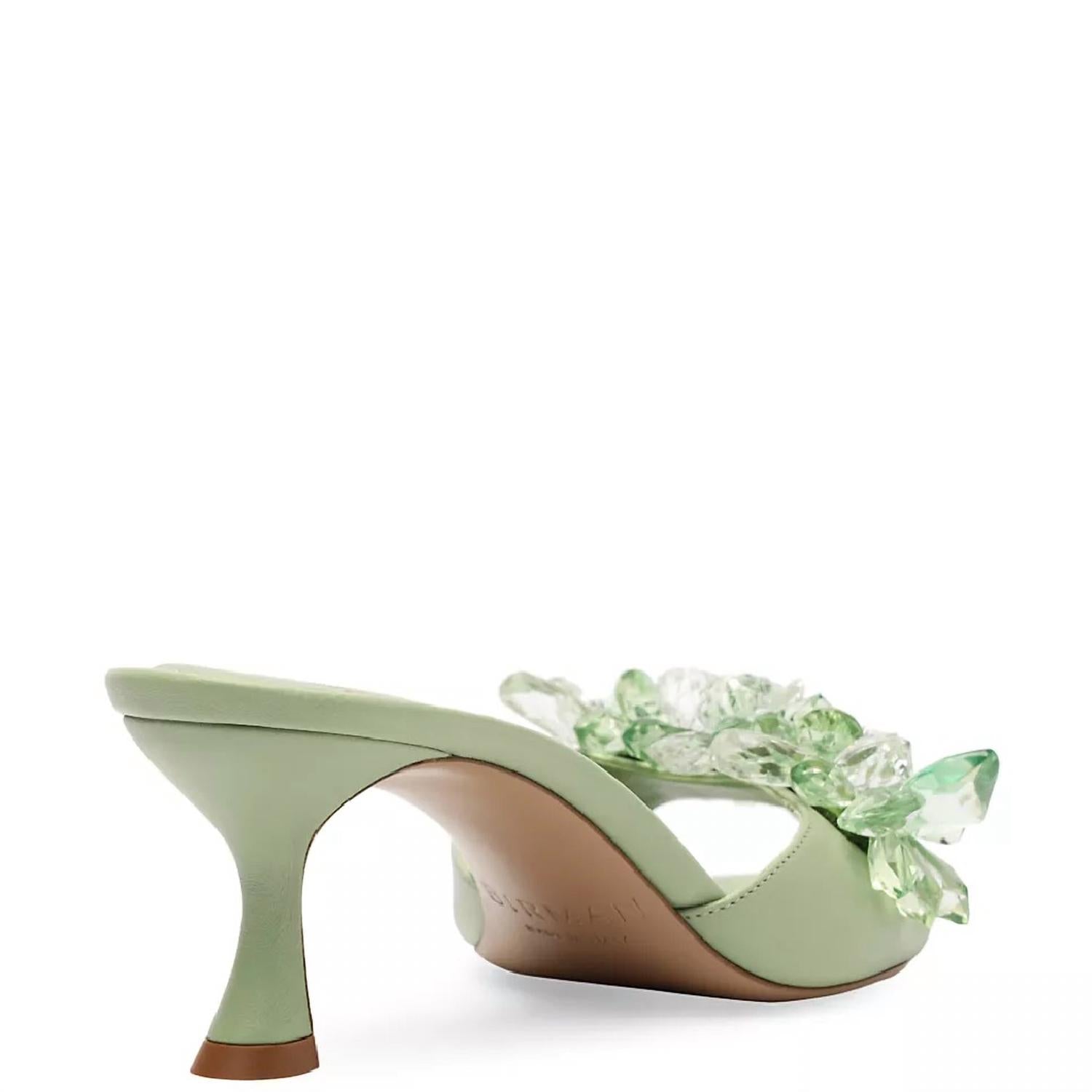 ALEXANDRE BIRMAN Women's Sierra 60 Retro Mules in green - women's heels - view 7