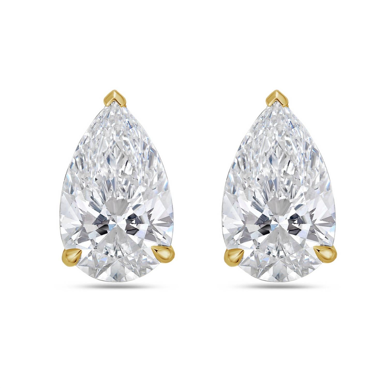 Diana M Jewels - 1.00 Ct Lab Grown Pear Cut Stud Earrings