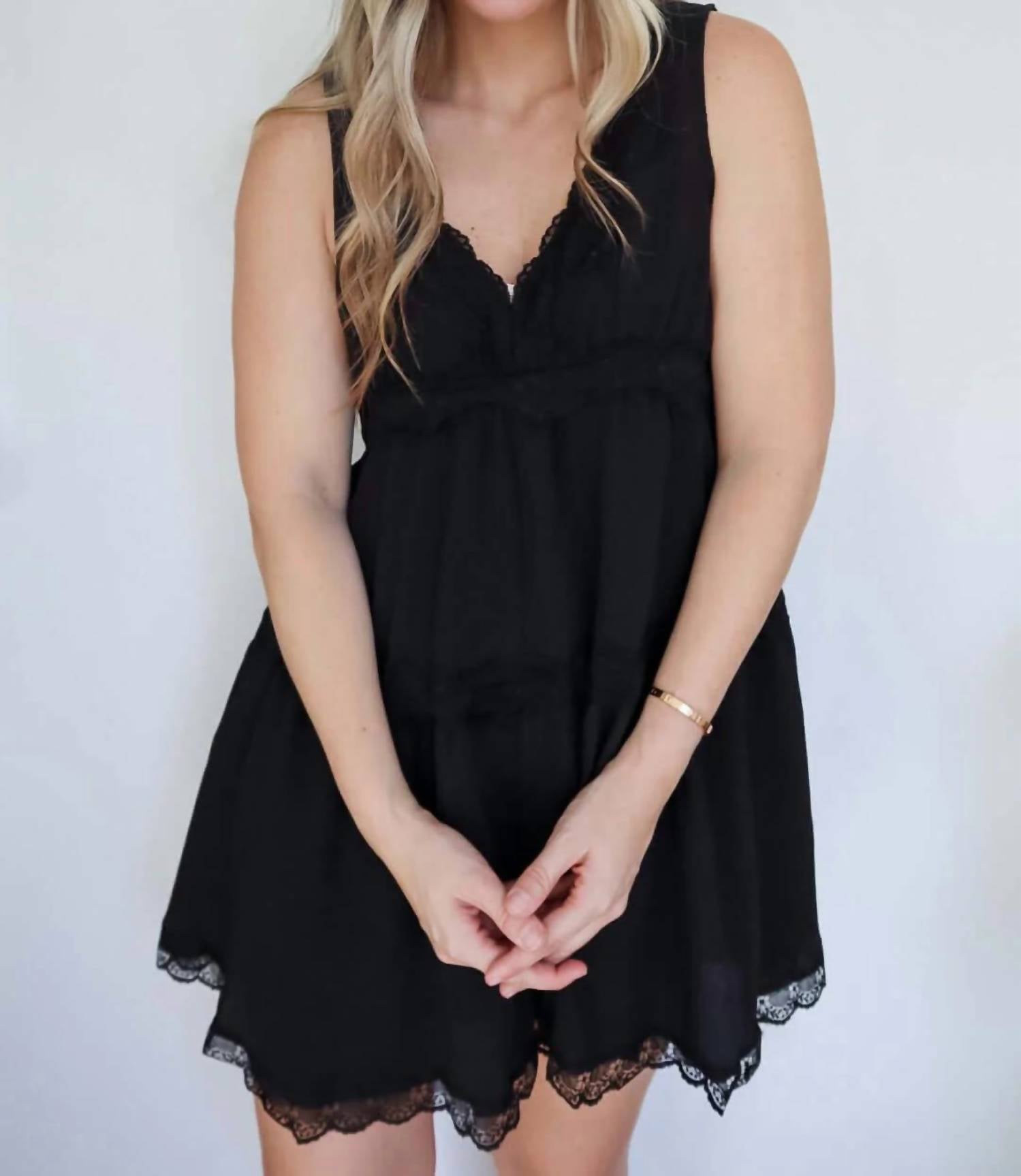 By Together - Rosemary Mini Dress With Lace Detail