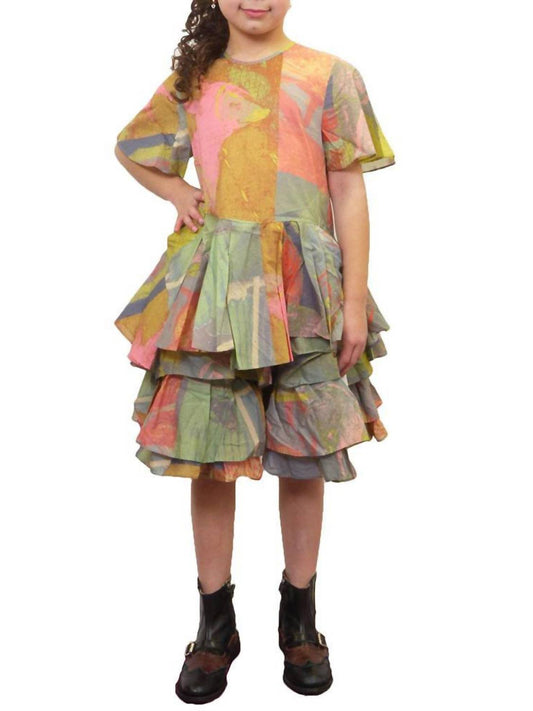 KIDS PRINT RUFFLE LAYERS SKIRT