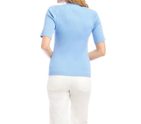 Karen Kane - Short Sleeve Ribbed Cardigan Sweater