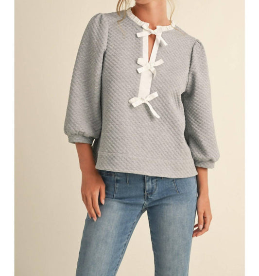 Jodifl - Bow Ties Textured Top