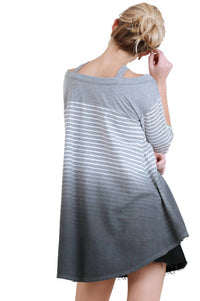 Umgee - Washed Ombre Striped Tunic