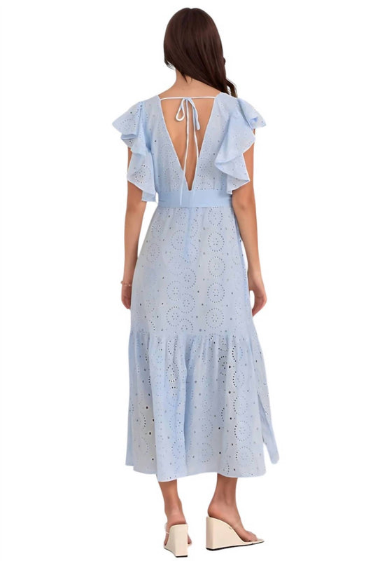 Hyfve - Mackenzie Eyelet Tiered Ruffle Sleeve Maxi Dress
