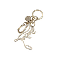 Christian Louboutin - Women's Logo Gold And Crystal Keyring
