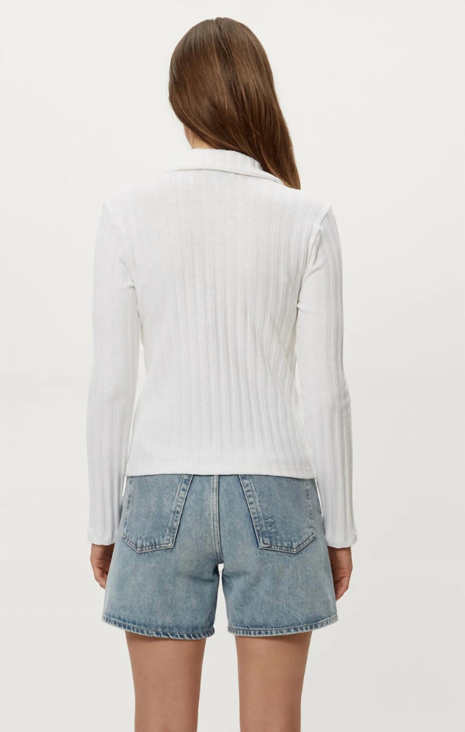 Michael Stars - Liyah Long Sleeve Collared Top