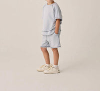 Rylee + Cru Short Sleeve Sweatshirt in light blue - kids' t-shirt - view 4