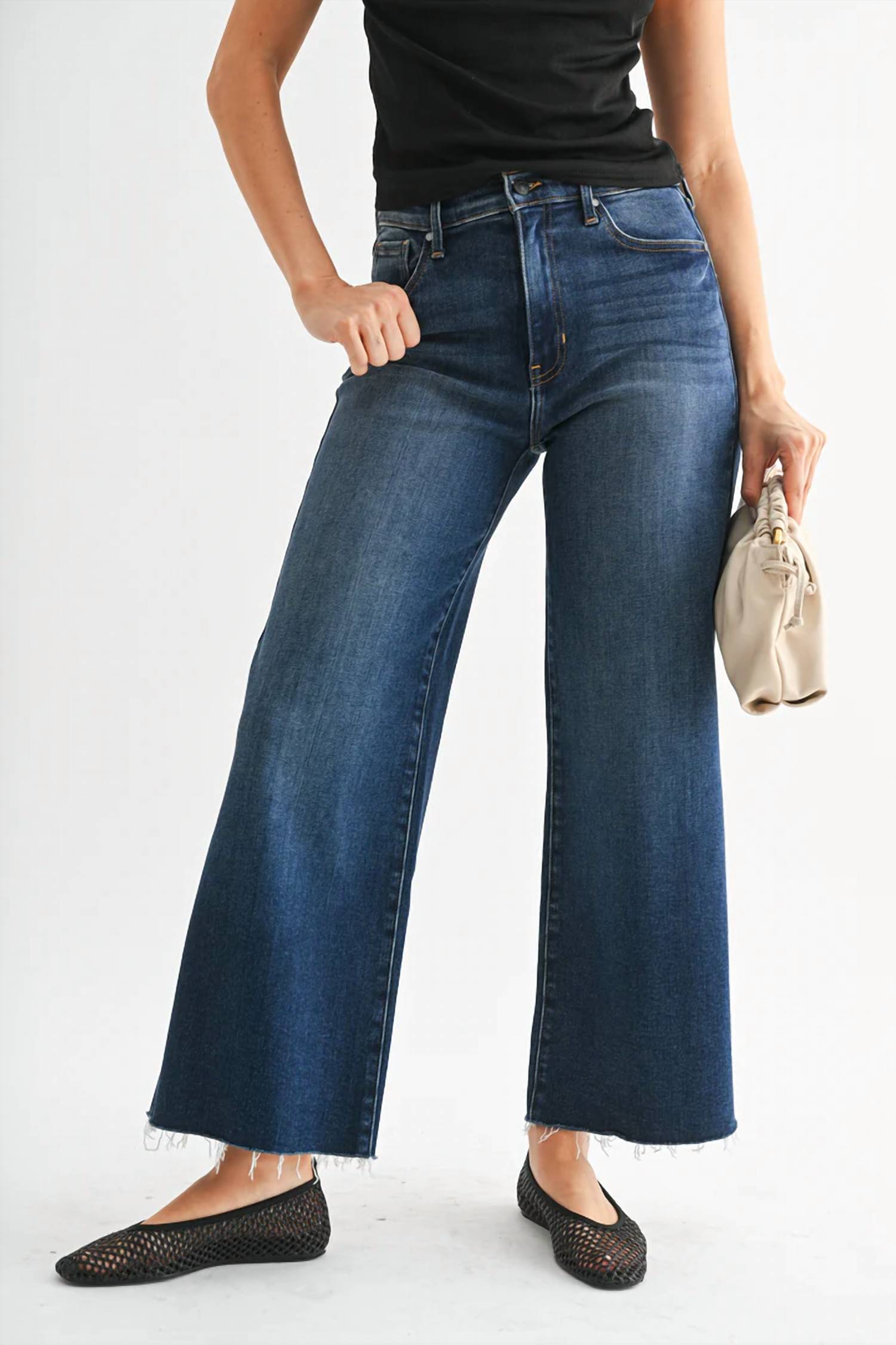 Just Black Denim - Scissor Cut Wide Leg Jean