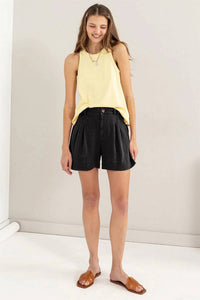 Hyfve - Linen Blend Pleated Shorts