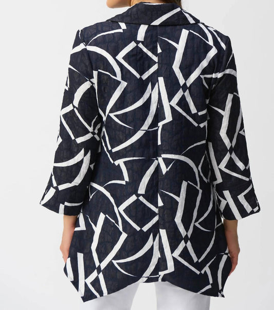 Joseph Ribkoff - Abstract Jacquard Jacket