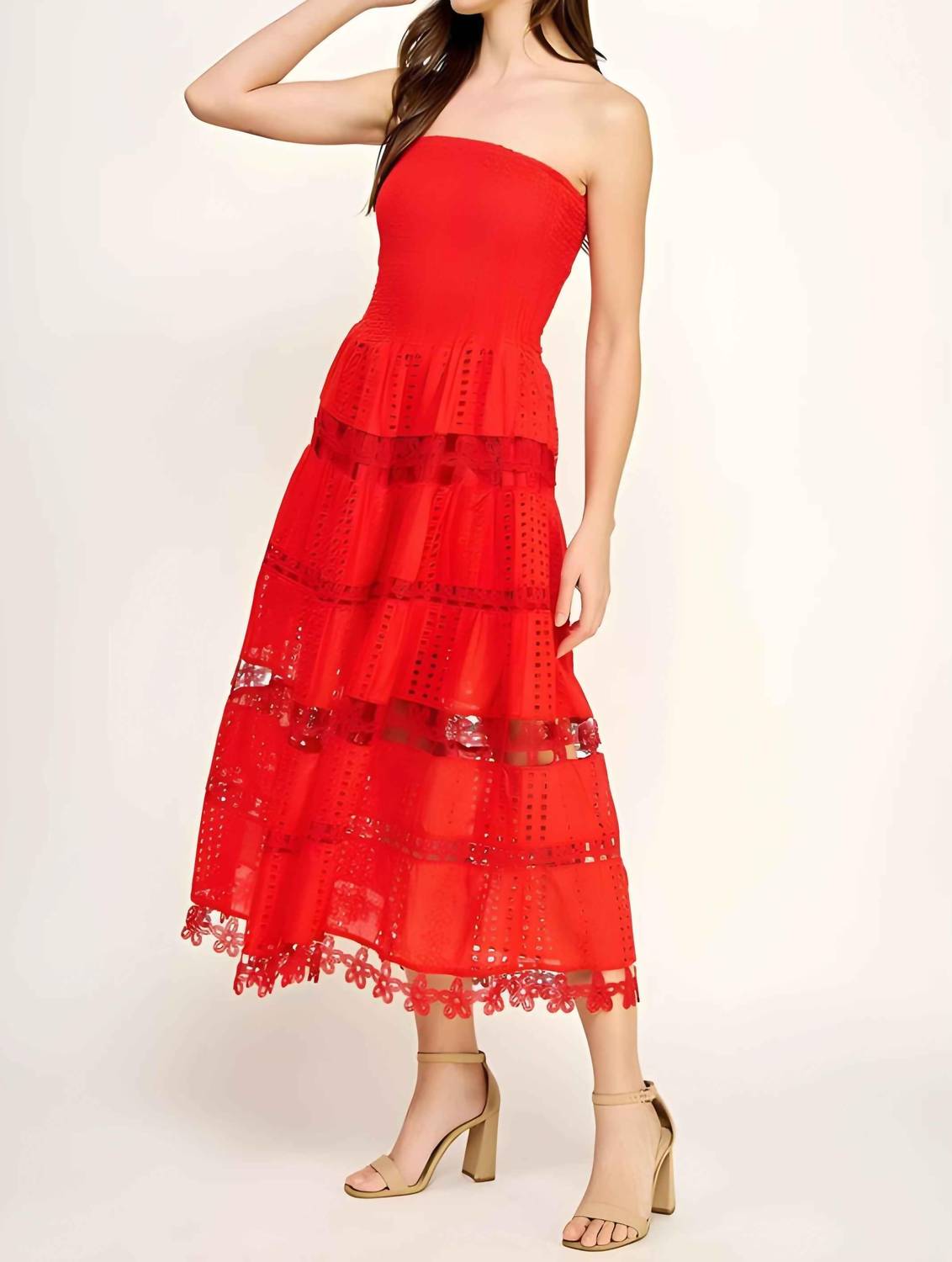 Strut & Bolt - Lena Eyelet Midi Dress