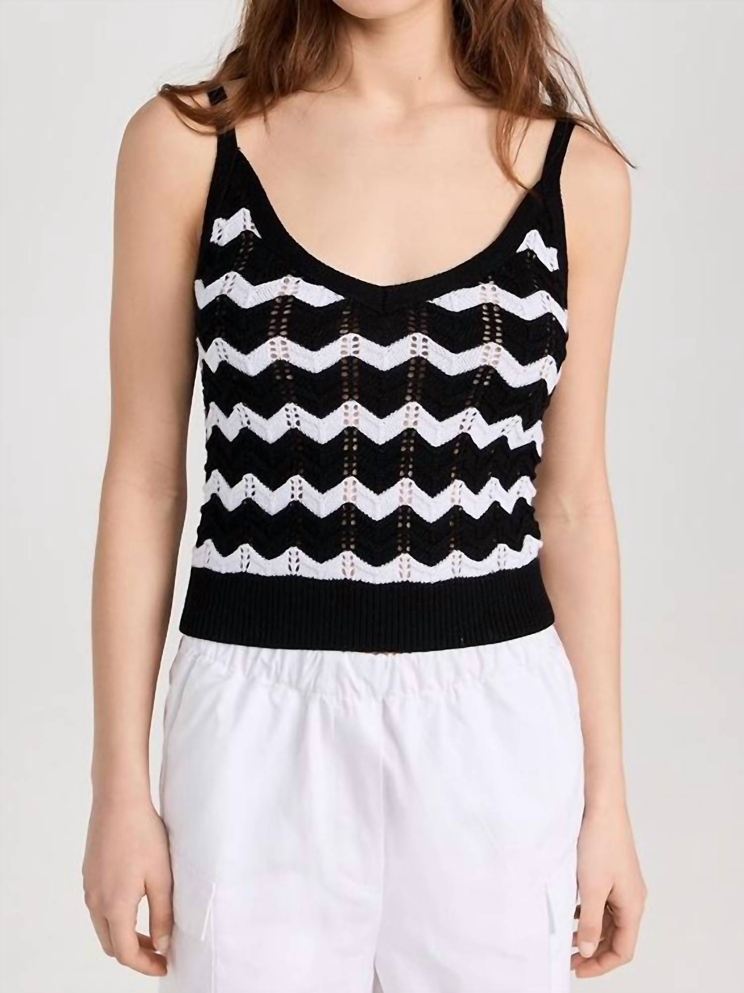 525 America - Izzie Chevron Stripe Bralette Tank