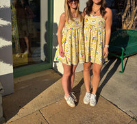 Meet Me In Santorini - Citrus Short Dress