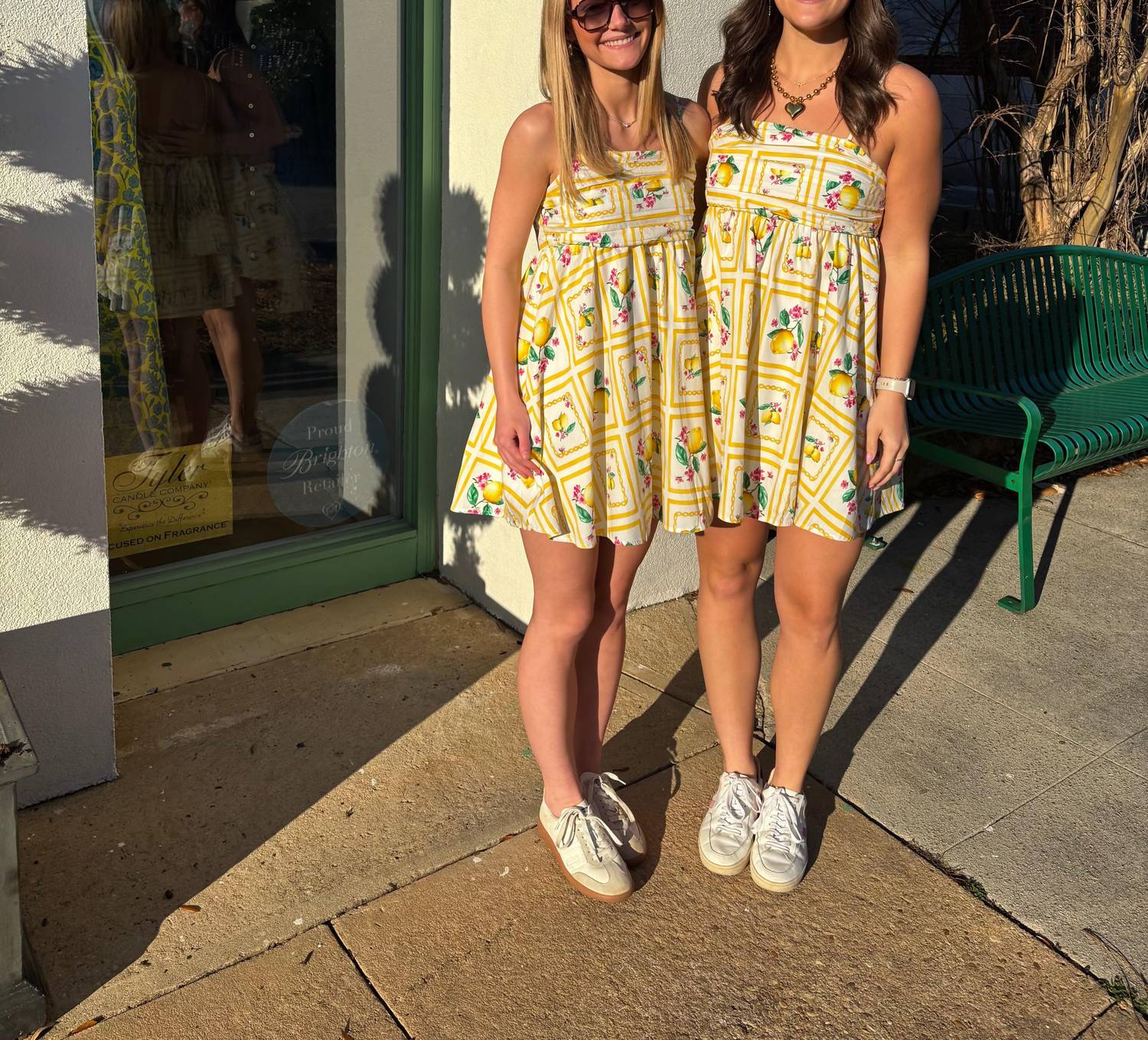 Meet Me In Santorini - Citrus Short Dress