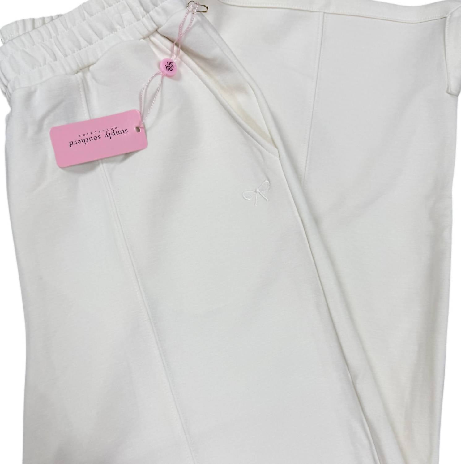 Simply Southern Women's Pearl Pants in white - women's pants - detail view