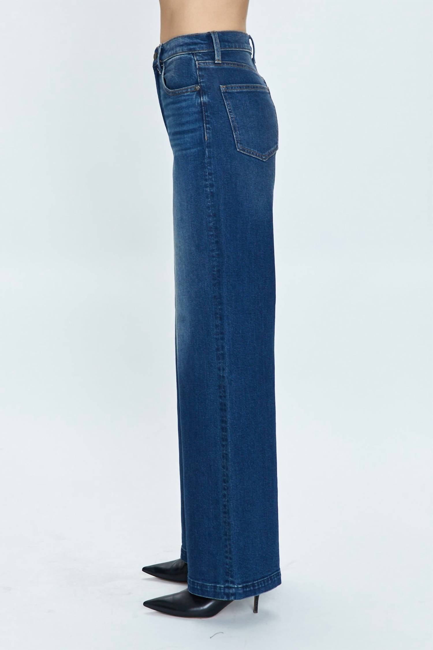PISTOLA Lana High Rise Ultra Wide Leg Jeans in mixer - women's jeans - alternate view