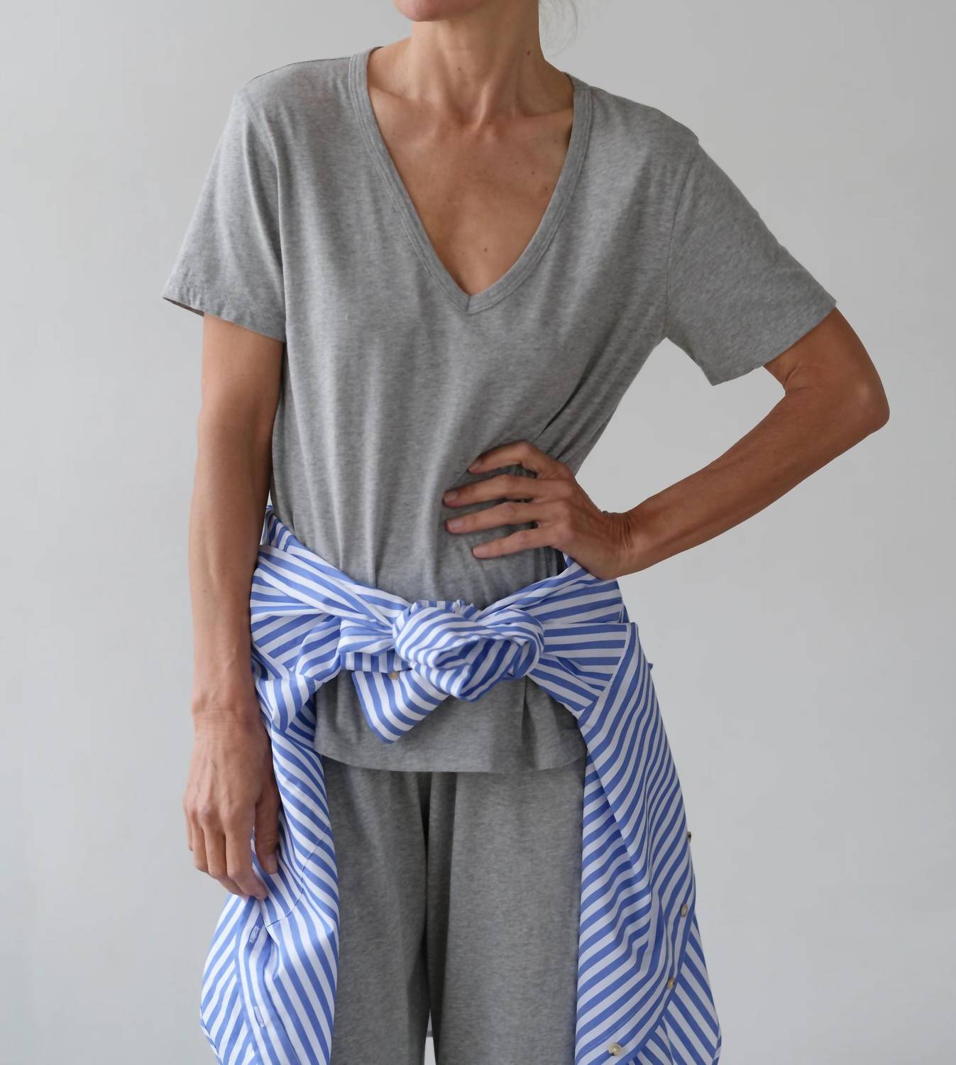 Donni. - Jersey Relaxed V-neck Top